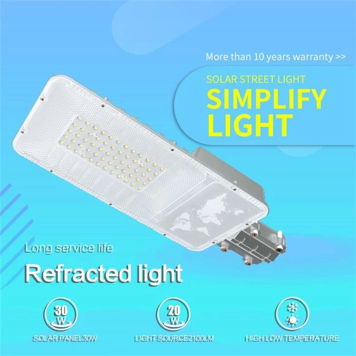 Blauwe koolstof LED Solar Light Solar Street Light Mini Vereenvoudig licht